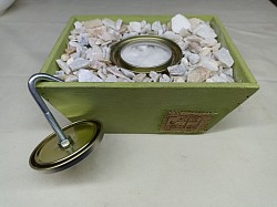 Fogón de Bioetanol de un quemador en madera fina. Costo $700