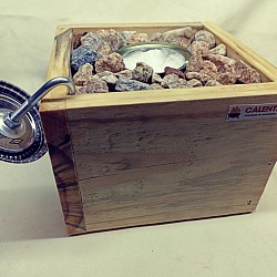 Fogón de Bioetanol de un quemador en madera rústica. Costo $800