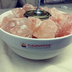Fogón de Bioetanol de un quemador en cerámica térmica con sal del Himalaya. Costo $900