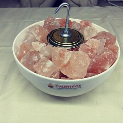 Fogón de Bioetanol de un quemador en cerámica térmica con sal del Himalaya. Costo $900