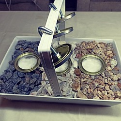 Fogón de Bioetanol de tres quemadores en metal. Costo $2000