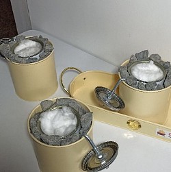 Fogón de Bioetanol de tres quemadores en metal, fogones desmontables. Costo $1800