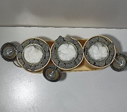 Fogón de Bioetanol de tres quemadores en metal, fogones desmontables. Costo $1800